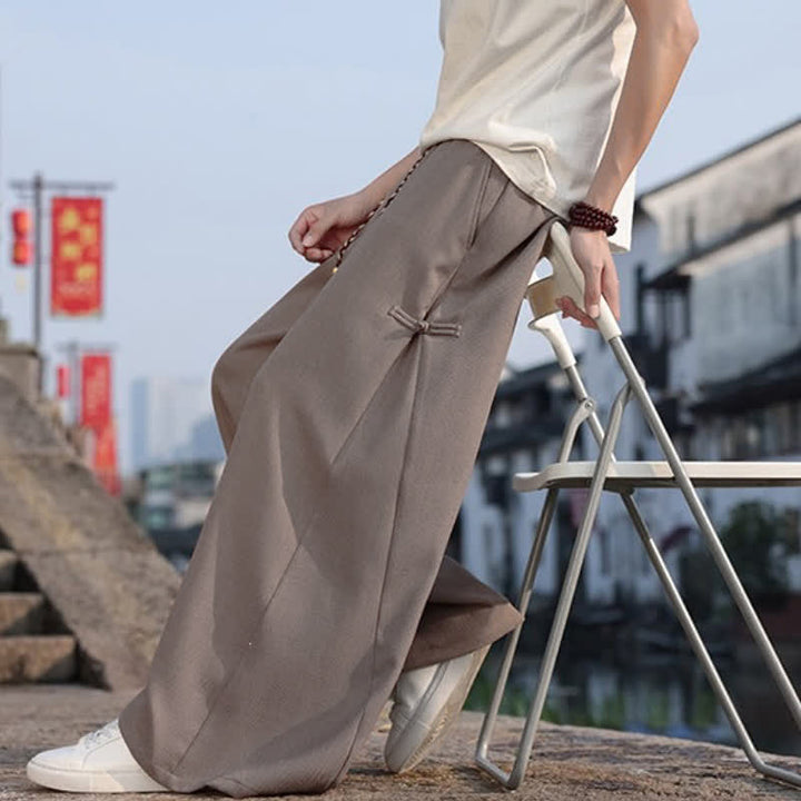 Buddha Stones Pantalones largos de pierna recta para hombre, estilo Tang, informales, con cordón ajustable, ideales para primavera y otoño. - image 15