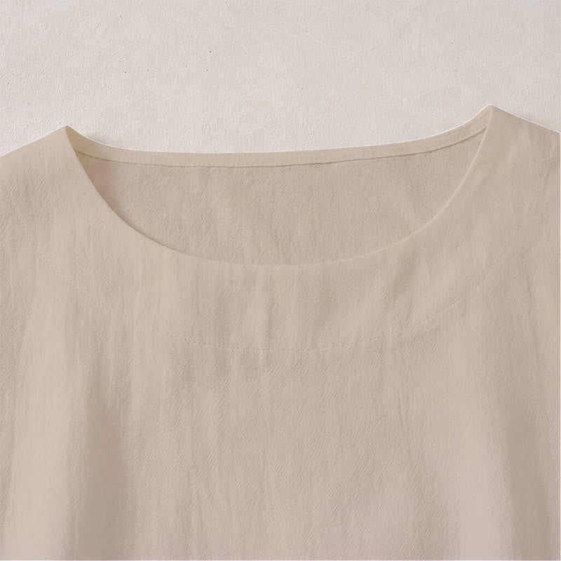 Buddha Stones Camiseta de manga larga de algodón para mujer, estilo casual de primavera y otoño, con cuello redondo. - image 7