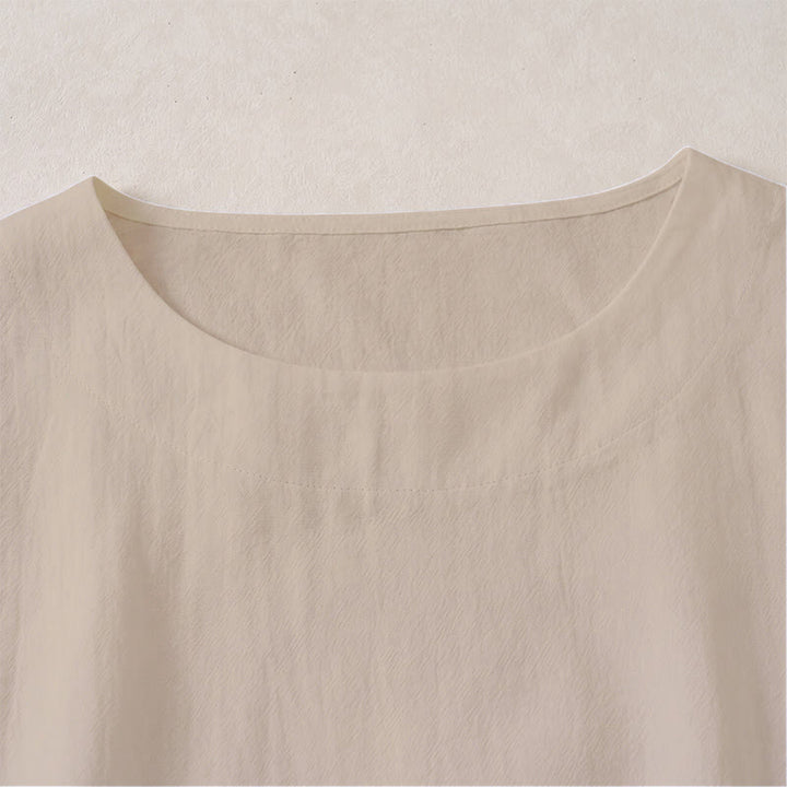 Buddha Stones Camiseta de manga larga de algodón para mujer, estilo casual de primavera y otoño, con cuello redondo. - image 7