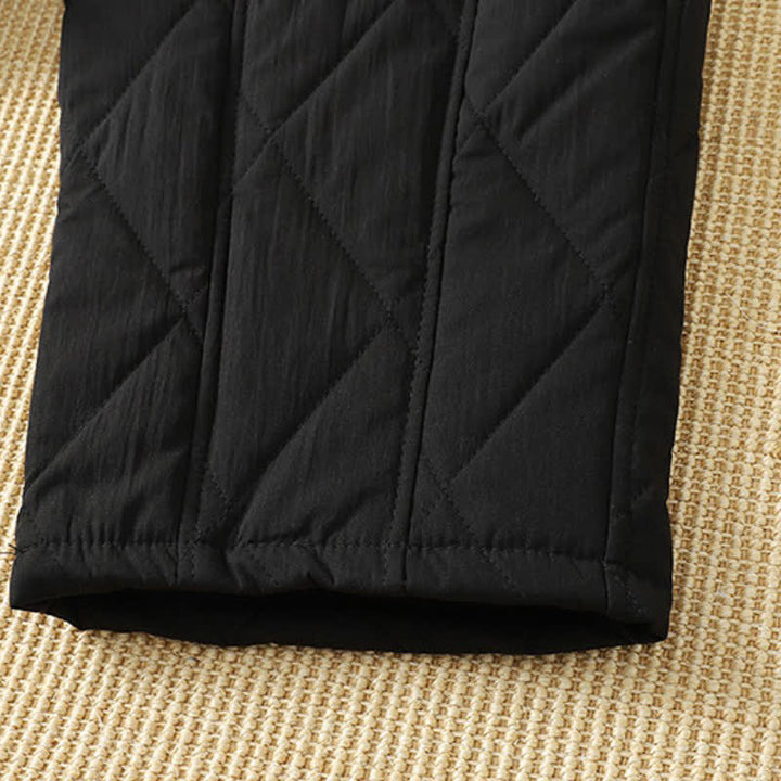 Buddha Stones Pantalones tobilleros geométricos casuales de invierno con cordón ajustable para mujer, de pierna recta y con bolsillos. - image 15