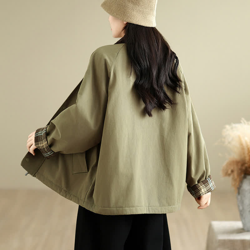 Buddha Stones Chaqueta clásica informal de mujer para otoño/invierno con bolsillos. - image 10