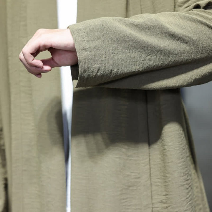 Buddha Stones Kimono clásico minimalista de otoño para hombre con bolsillo - image 13