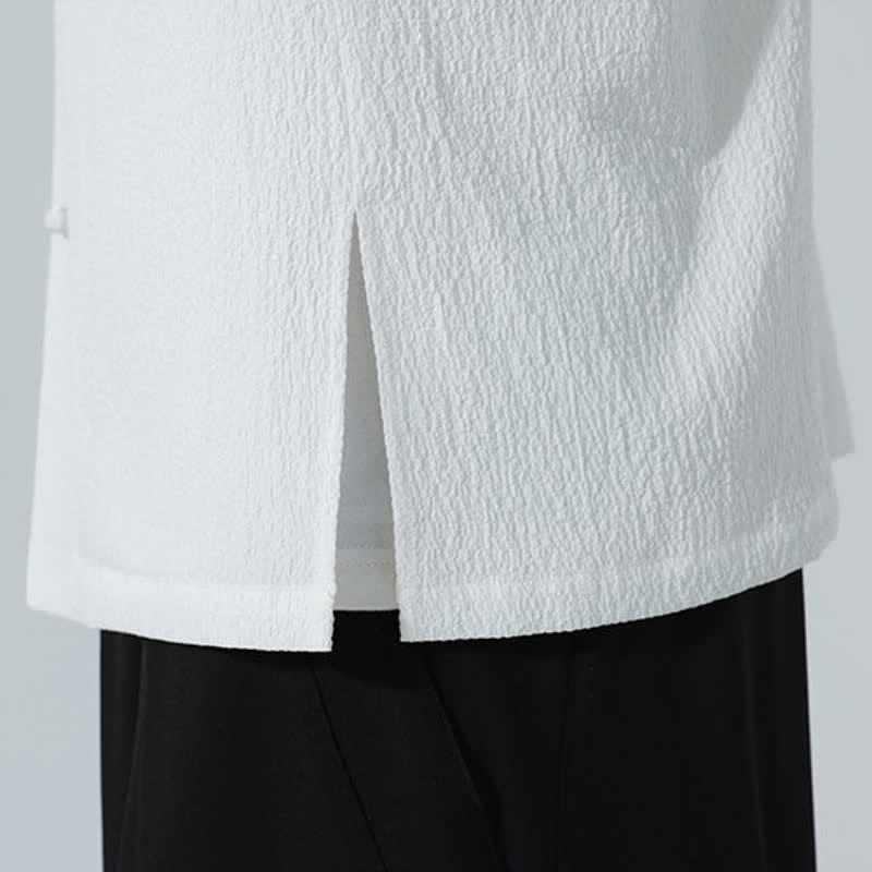 Buddha Stones Camisa de manga larga para hombre, estilo Tang clásico de otoño, con botones y abertura lateral. - image 21