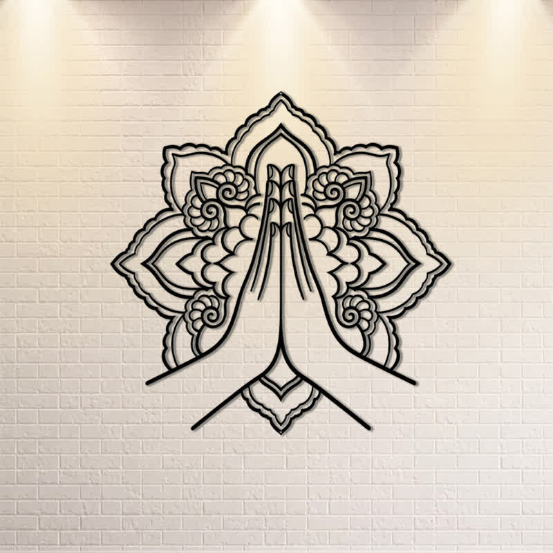 Buddha Stones Namaste Mandala Paz Decoración de pared de metal - image 17