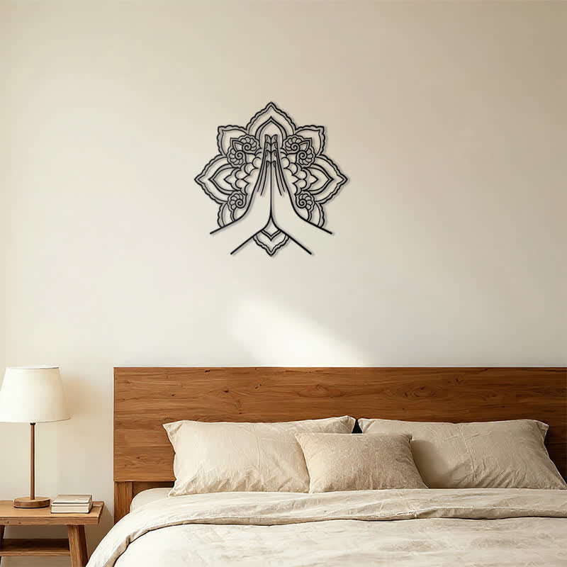 Buddha Stones Namaste Mandala Paz Decoración de pared de metal - image 12