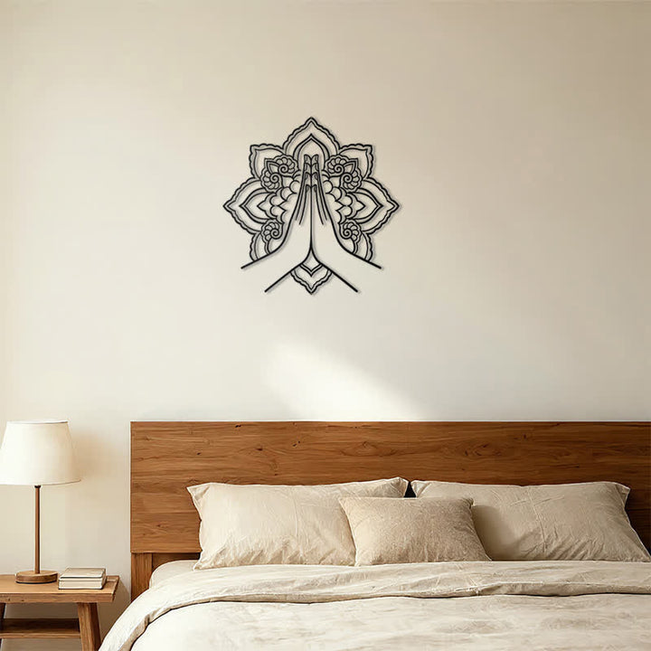 Buddha Stones Namaste Mandala Paz Decoración de pared de metal - image 12