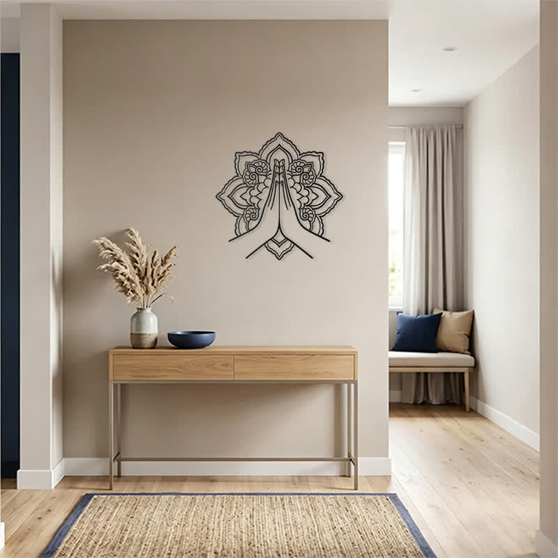 Buddha Stones Namaste Mandala Paz Decoración de pared de metal - image 16