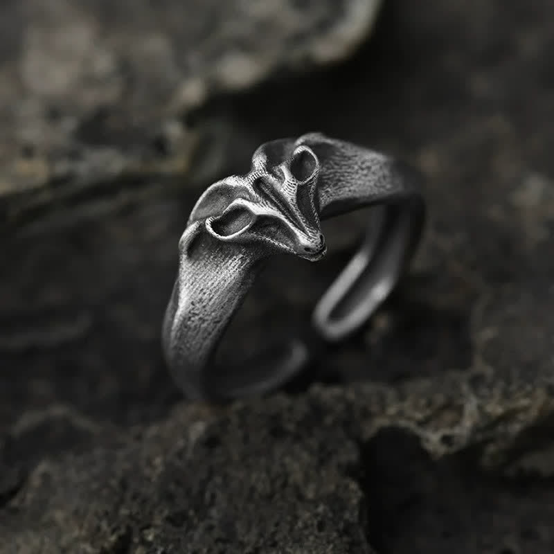 Buddha Stones Anillo abierto de plata de ley 999 con el símbolo de la buena fortuna y protección de la oveja, conmemorativo del Año de la Cabra. - image 1