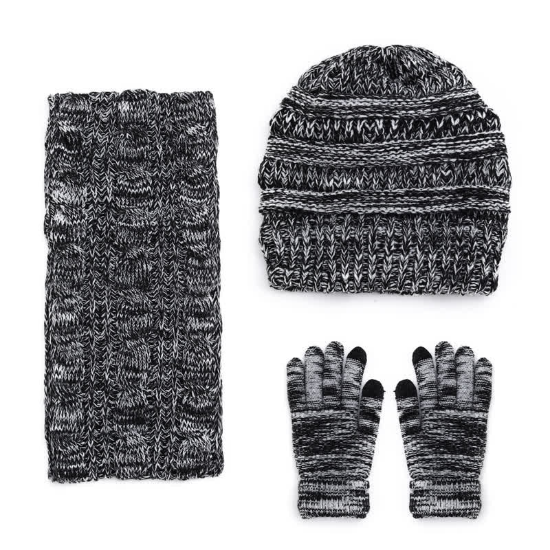 Buddha Stones Gorro, bufanda y guantes de punto trenzado para mujer, ideal para otoño e invierno. - image 10