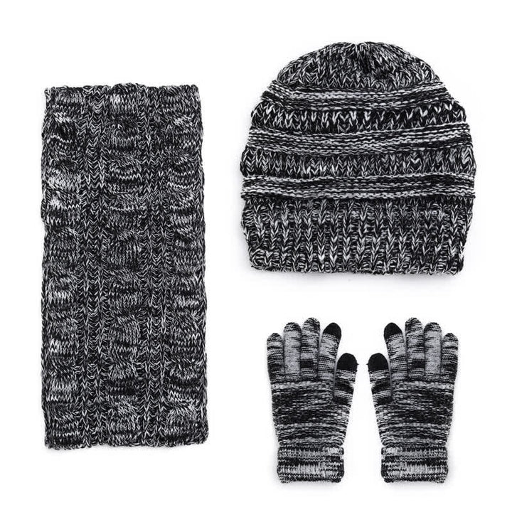 Buddha Stones Gorro, bufanda y guantes de punto trenzado para mujer, ideal para otoño e invierno. - image 10