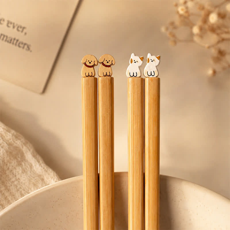 Buddha Stones Palillos de bambú estilo japonés para perros y gatos - image 1