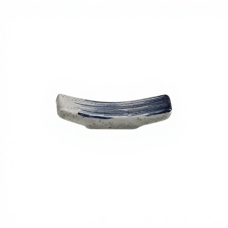 Buddha Stones Soporte para palillos de cerámica natural moteada Harmony - Azul y blanco (aprox. 6,8 cm × 2,2 cm × 1,5 cm) - image 1