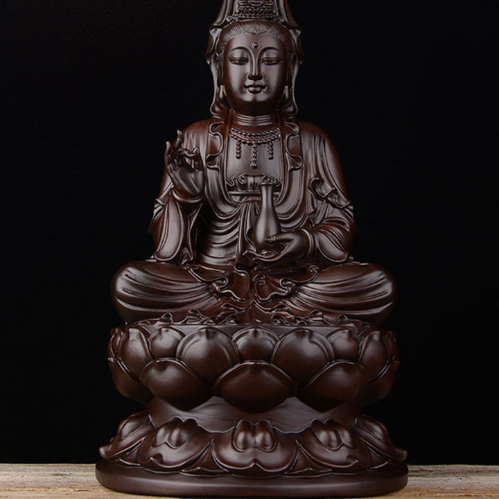 Avalokitesvara Ébano Loto Armonía Bendición Decoración del Hogar
