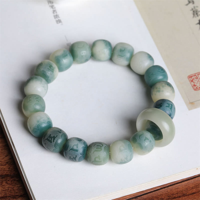 Buddha Stones , semillas Bodhi, Om Mani Padme Hum grabadas para mantener alejados los espíritus malignos