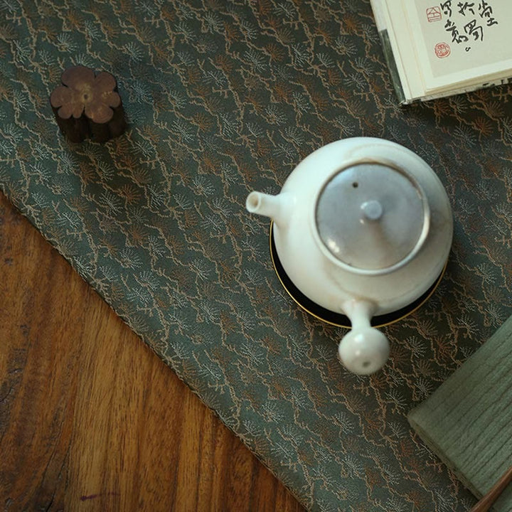 Posavasos para taza de té con diseño de brocado floral elegante