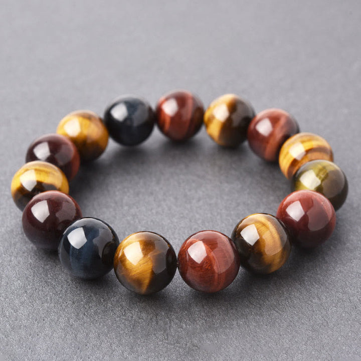 Pulsera de protección positiva con ojo de tigre natural de Buddha Stones