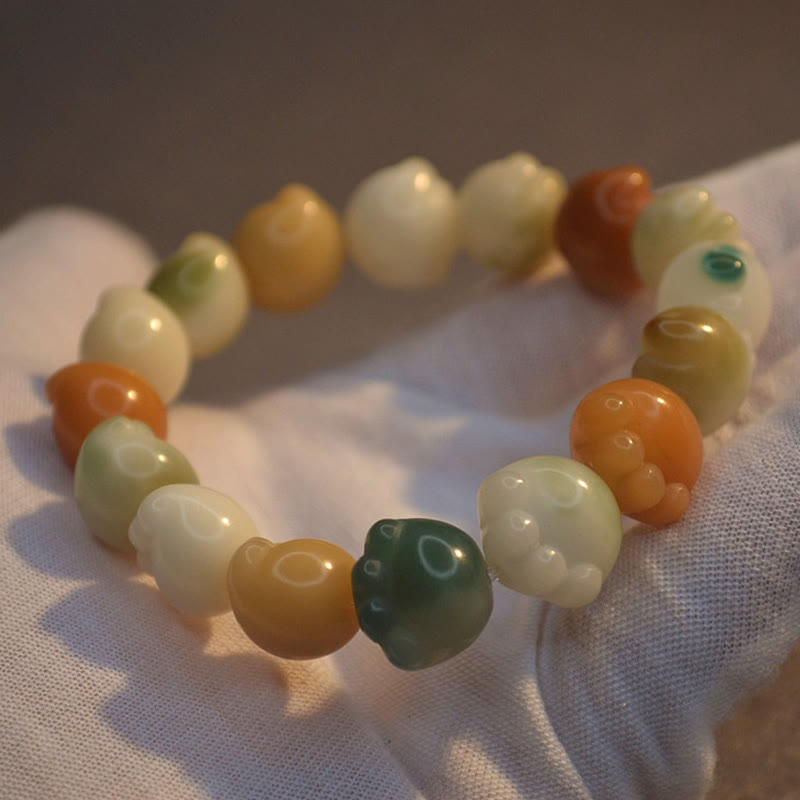 Pulsera de armonía tranquila con Buddha Stones , semillas Bodhi multicapa, linda pata de gato - image 3