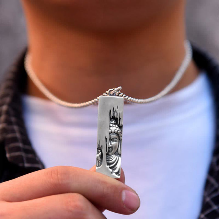 Collar con colgante de estilo vintage de la suerte con amuleto de protección y fuerza de Buddha Stones de Buda - image 7