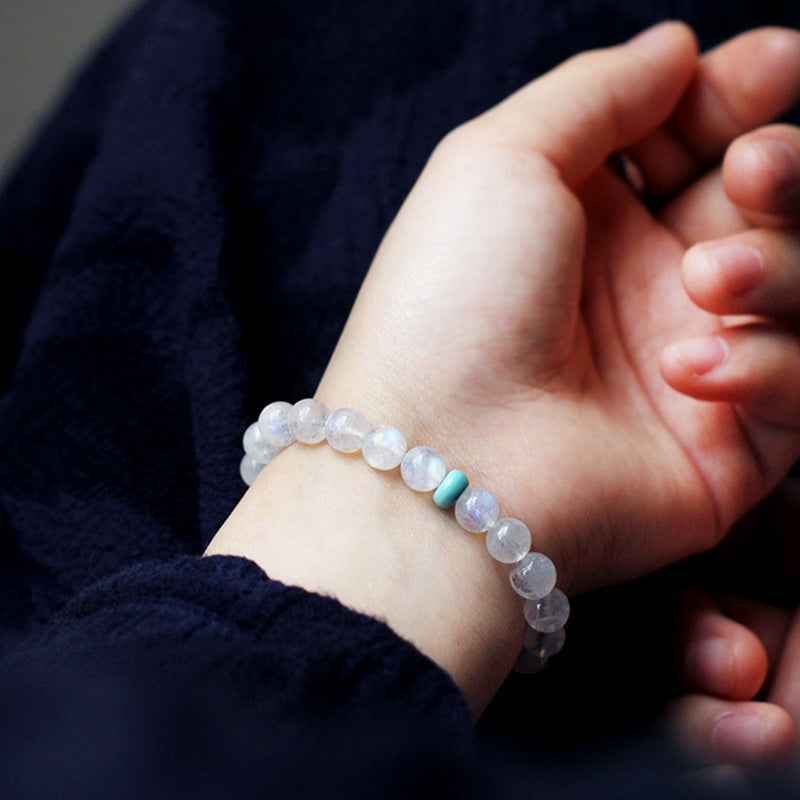 Pulsera Positiva Curativa Calma de Piedra Lunar