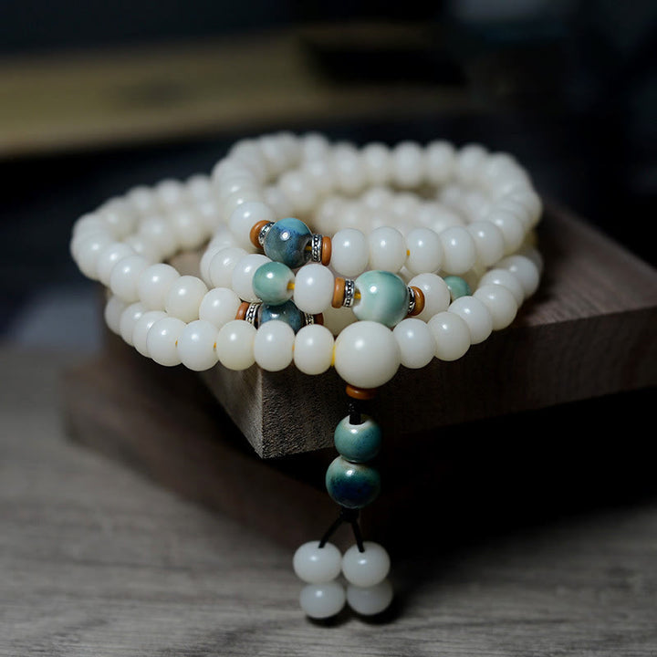 Buddha Stones 108 cuentas Mala semilla Bodhi mantener alejados los espíritus malignos pulsera tranquila