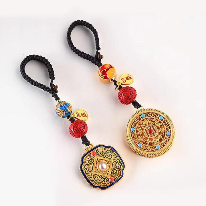 Llavero con dije de Ruyi con bendición del personaje Fu de Buddha Stones