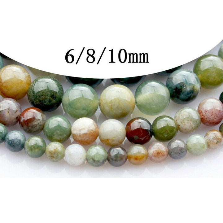 Pulsera de yoga de la suerte con cuentas de ágata india de Buddha Stones