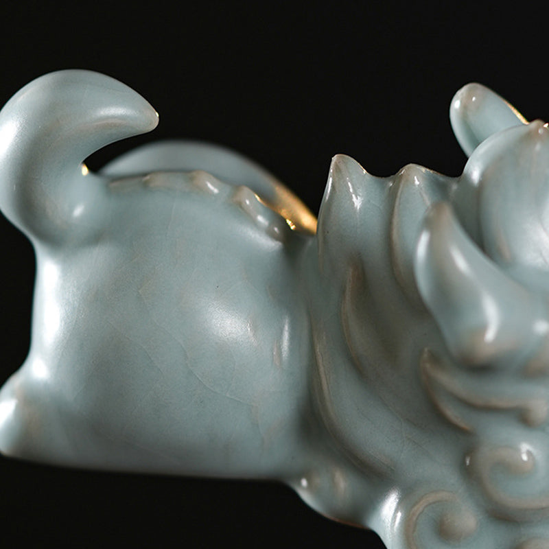 Buddha Stones Año del Dragón Suerte Cerámica Té Mascota Hogar Estatuilla Decoración