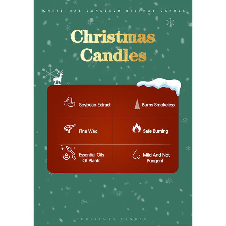 Regalo de vela de cera de soja perfumado árbol de Navidad para amigos de la familia