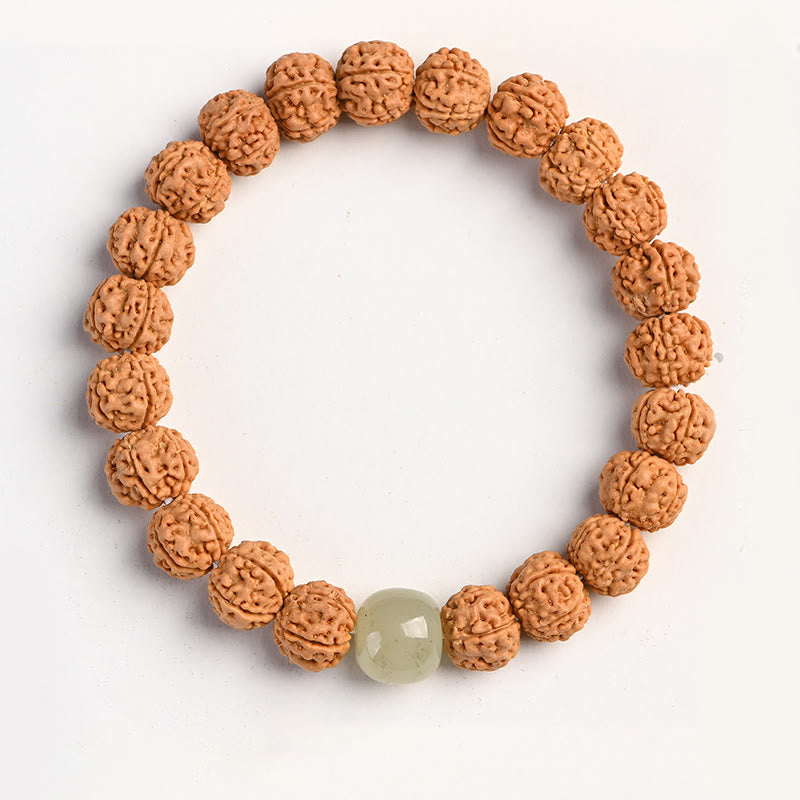 Buddha Stones Tíbet Rudraksha Bodhi Semilla Riqueza Pulsera auspiciosa