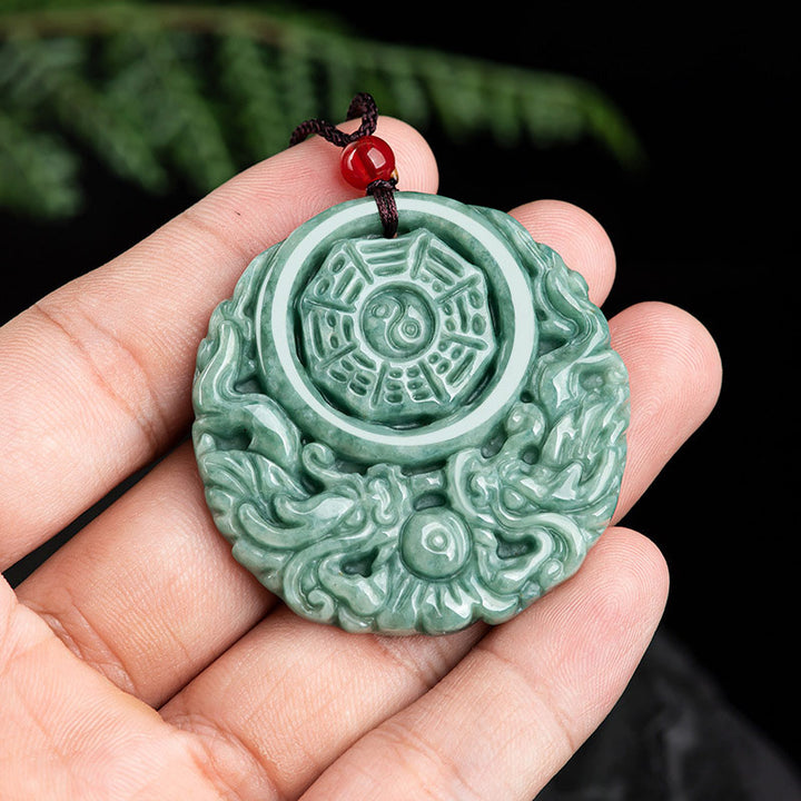 Collar con colgante de cadena con Buddha Stones, dragón, Jade, Yin Yang, equilibrio - image 4