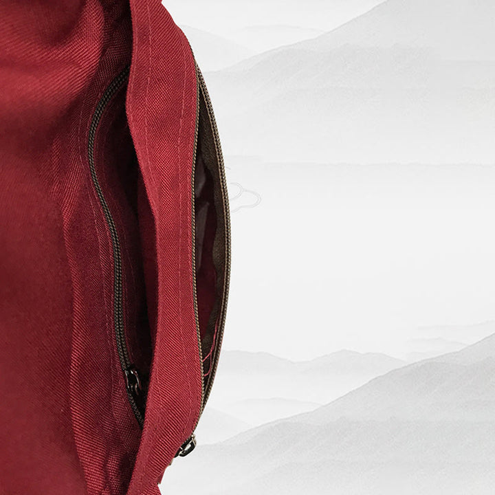 Hecho a mano OM Mantra bordado espiritual mente práctica algodón crossbody bolso hombro bolso teléfono celular