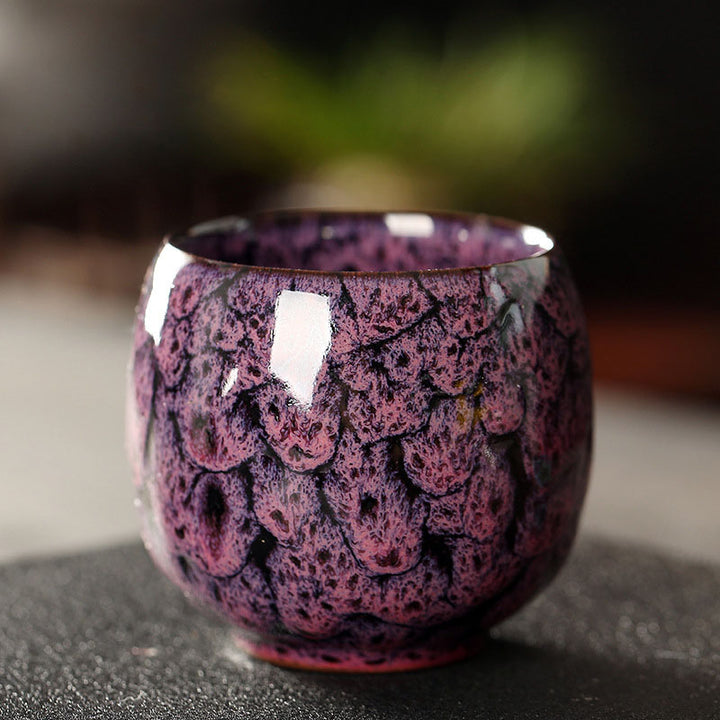 Buddha Stones Simple multicolor cambio de horno chino Jianzhan taza de té de cerámica Kung Fu taza de té 110ml