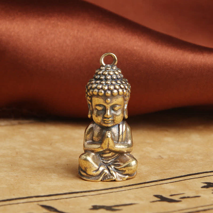Decoración colgante del llavero del cobre de la compasión de Buda - 14,5 x 31 mm - image 0