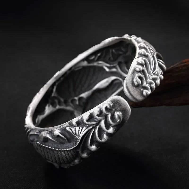 Brazalete de pulsera con Buddha Stones , pez Koi, loto, suerte y riqueza