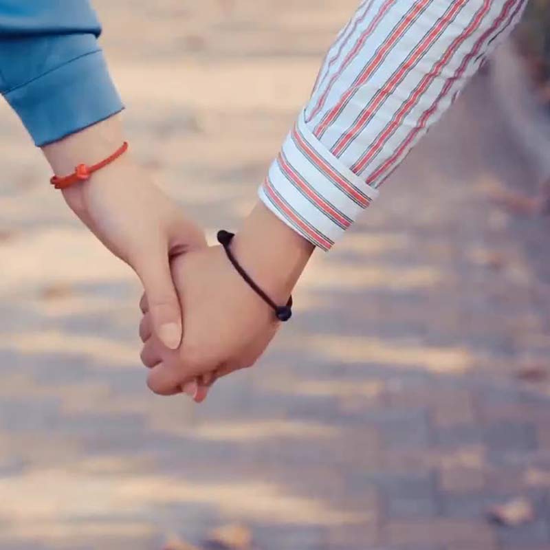 Trae buena suerte hilo rojo Jade fortuna nudo trenzado pulsera de pareja