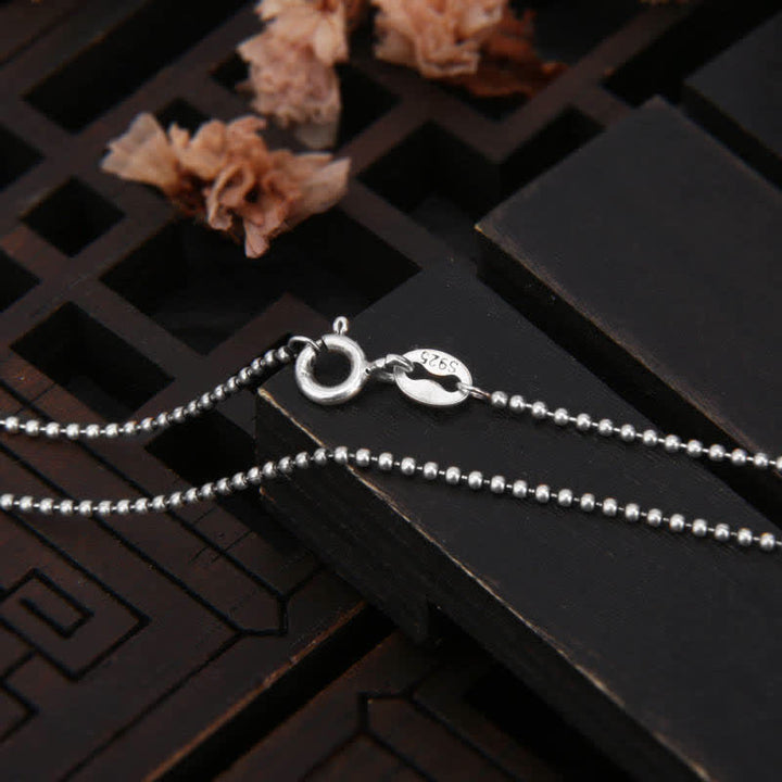 Collar con colgante giratorio de plata de ley 925 con rueda de oración Om Mani Padme Hum - Cadena de plata de ley 925 de 55 cm - image 8