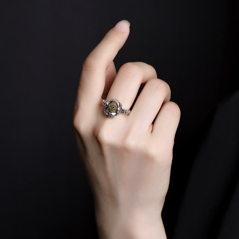 Anillo ajustable de plata de ley 925 con Buddha Stones PiXiu, moneda de cobre, riqueza - image 5