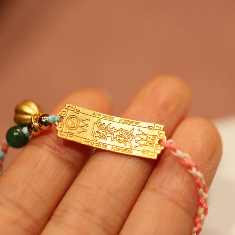 Pulsera trenzada con amuleto de la suerte, hecha a mano, en plata de ley 925 con Buddha Stones - image 5