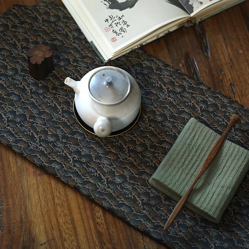 Posavasos para taza de té con diseño de brocado floral elegante