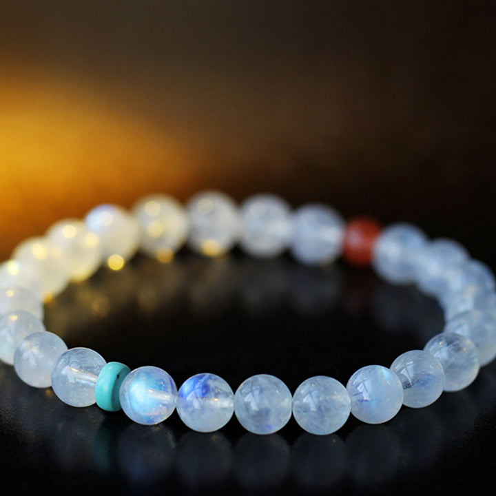 Pulsera Positiva Curativa Calma de Piedra Lunar