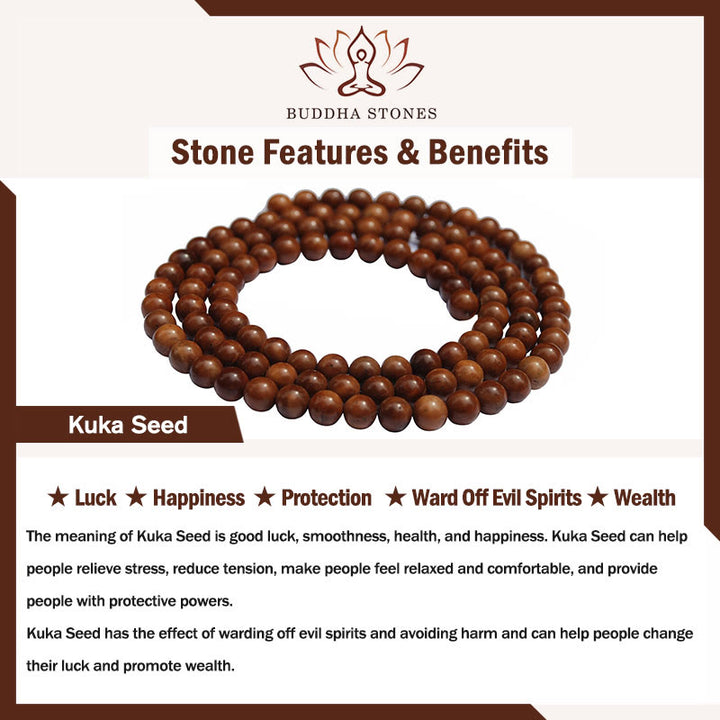 Pulsera de protección de la riqueza de jade hetiano de ágata Yanyuan con semillas de Kuka y Buddha Stones