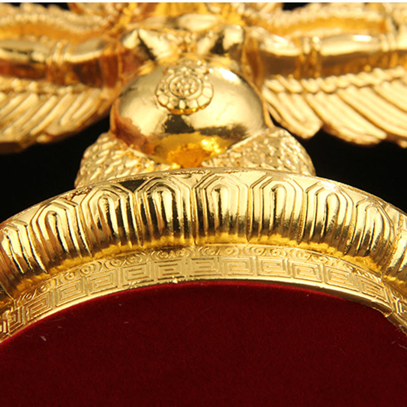 Decoración del hogar de protección de aleación de pájaro Garuda de oro tibetano - image 10