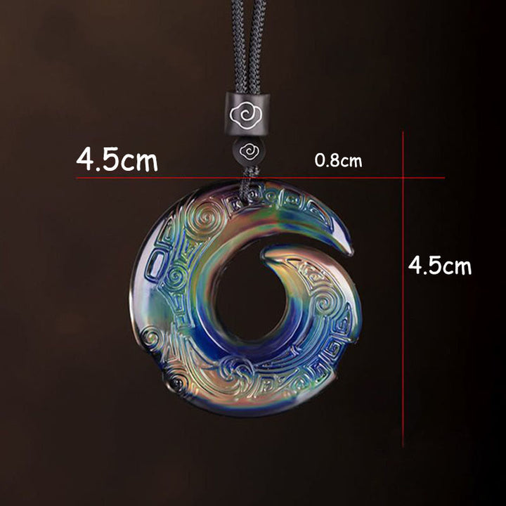La suerte que cambia de color mejora el patrón de diseño Colgante de collar de cristal Liuli