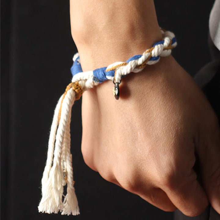 Pulsera de la suerte hecha a mano con Buddha Stones del Tíbet Zakiram diosa de la riqueza Thangka