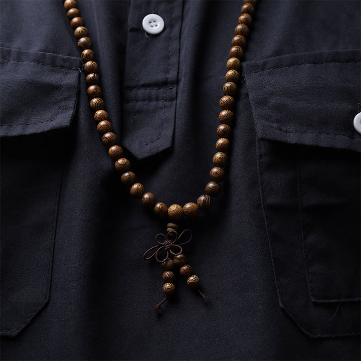 Pulsera de cuentas de Mala con Buddha Stones , 108, oración, meditación, sándalo, elástica