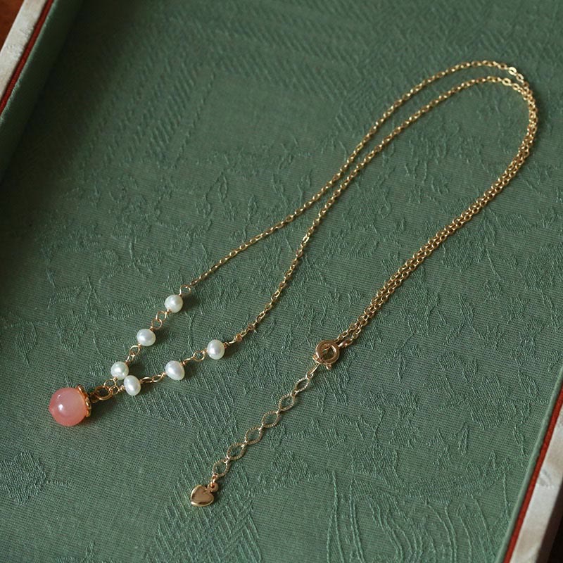 Juego de pendientes y pulsera con colgante de perlas de ágata Natural de Yanyuan, cobre chapado en oro , Buddha Stones