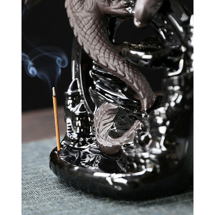 Buddha Stones, pterosaurio nórdico, dragón, reflujo de cerámica, fuente de humo, protección, quemador de incienso curativo, decoración
