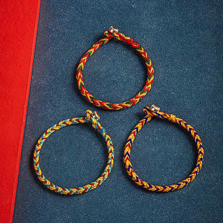 Buddha Stones &quot;Que estés sano y salvo todo el año&quot; Pulsera Suerte Multicolor