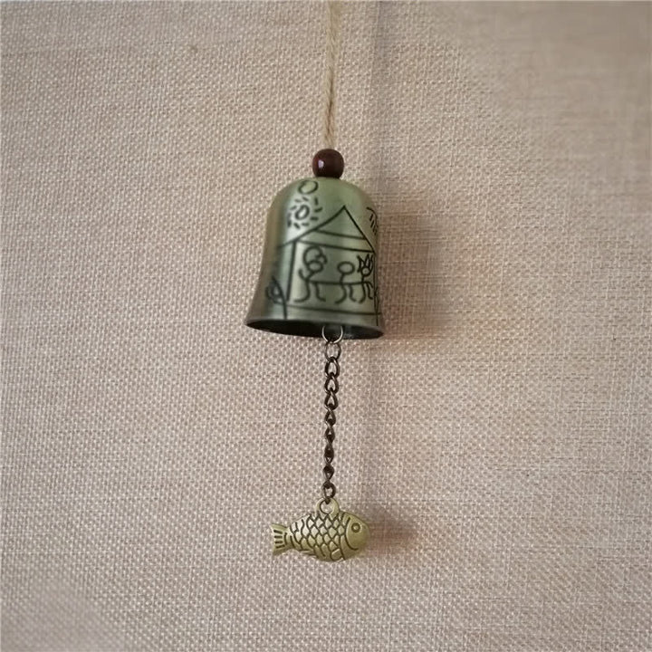 Feng Shui Buda Koi pez dragón elefante carillón de viento campana suerte decoración colgante de pared