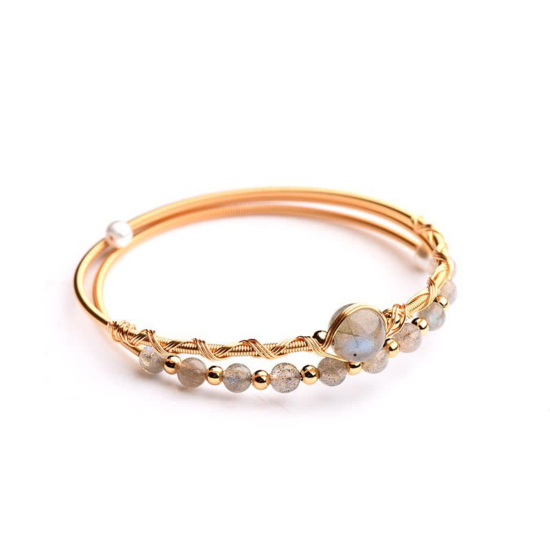 Brazalete de pulsera de amor curativo de piedra lunar de Buddha Stones